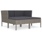 Salon de jardin meuble d'extérieur ensemble de mobilier 4 pièces avec coussins résine tressée gris 02_0016179