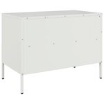 vidaXL Meubles TV 2 Pièces blanc 68x39x50 5 cm acier laminé à froid