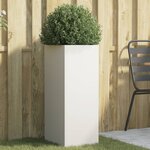 vidaXL Jardinière blanc 32x29x75 cm acier laminé à froid