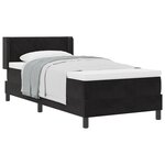 Lit à ressorts vidaXL avec matelas Noir 90x200 cm Velours