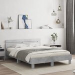 vidaXL Cadre de lit sans matelas gris béton 140x200 cm