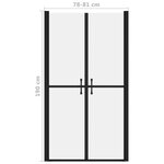 vidaXL Porte de douche ESG dépoli (78-81)x190 cm