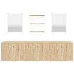 vidaXL Ensemble de meubles salle de bain 6 Pièces chêne bois d'ingénierie