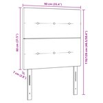 vidaXL Tête de lit LED Taupe 90 cm en tissu