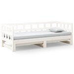 vidaXL Lit coulissant sans matelas blanc 2x(90x200) cm