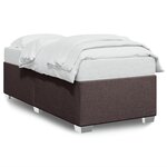 vidaXL Cadre de lit Marron foncé 100x200 cm Tissu