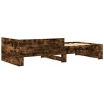 vidaXL Cadre de lit sans matelas chêne fumé 75x190cm bois d'ingénierie