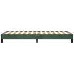 vidaXL Cadre de lit sans matelas vert foncé 100x200 cm velours