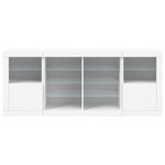 vidaXL Buffet avec lumières LED blanc 163x37x67 cm