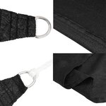 vidaXL Voile d'ombrage 160 g/m² Noir 4x4 m PEHD