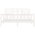 vidaXL Cadre de lit sans matelas blanc 200x200 cm bois massif de pin