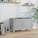 vidaXL Armoire à disques gris béton 74 5x38x48 cm bois d'ingénierie