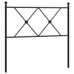 vidaXL Tête de lit métal noir 90 cm