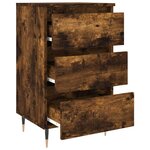 vidaXL Table de chevet chêne fumé 40x35x69 cm bois d’ingénierie