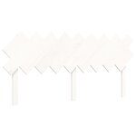 vidaXL Cadre de lit avec tête de lit blanc Super King Size bois massif