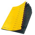 trieur easyorga A4 en carton 12 compartiments + élastique Jaune HERLITZ