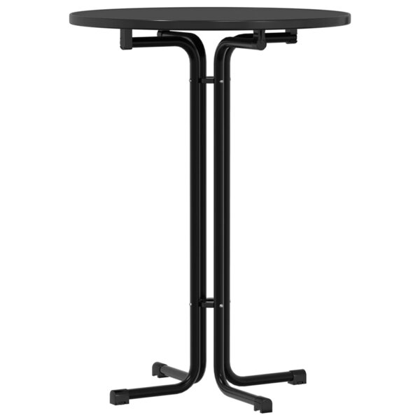 vidaXL Table à manger noir Ø80x110 cm bois d'ingénierie et acier