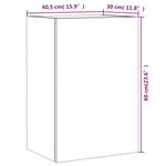vidaXL Meuble TV mural blanc 40 5x30x60 cm bois d'ingénierie