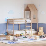 vidaXL Lit superposé sans matelas 80x200 cm bois de pin massif