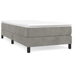 vidaXL Cadre de lit sans matelas gris clair 100x200 cm velours