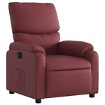 vidaXL Fauteuil inclinable Rouge bordeaux Similicuir