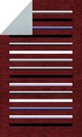 Tapis de salon à rayures 200 x 290 cm - Rouge