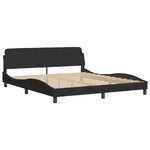 vidaXL Cadre de lit avec LED sans matelas noir 180x200 cm velours