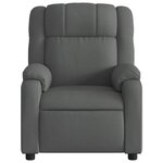 vidaXL Fauteuil inclinable Gris foncé Tissu