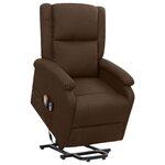 vidaXL Fauteuil de massage Marron foncé Tissu