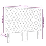vidaXL Tête de lit capitonnée avec boutons en cristal vert foncé 140 cm en velours
