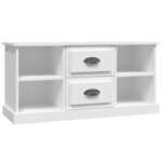 vidaXL Meuble TV blanc 99 5x35 5x48 cm bois d'ingénierie