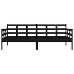 vidaXL Lit de jour Noir Bois de pin massif 90x190 cm