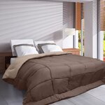 Couette légère Microfibre 140 x 200 cm Taupe & Lin