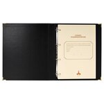 Reliure Luxe Avec Recharge 297x210 Conseil D'administration 100 Feuillets Foliotés 90g + 2 Gardes - Noir - Le Dauphin