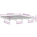 vidaXL Lit de palette sans matelas marron miel 140x190 cm bois massif
