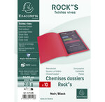 Paquet De 10 Chemises Rock''s 210 - 24x32cm - Noir - X 10 - Exacompta