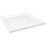 vidaXL Receveur de douche carré ABS Blanc 80x80 cm