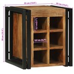 vidaXL Rangement à vin 34.5x35x39 cm Bois massif d'acacia