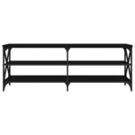 vidaXL Meuble TV noir 140x40x50 cm bois d'ingénierie
