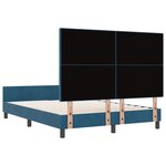 Lit vidaXL Bleu Foncé 160x200 cm Velours
