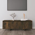 vidaXL Meuble TV chêne fumé 120x30x40 5 cm bois d'ingénierie