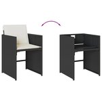 vidaXL Ensemble à manger de jardin coussins 5Pièces Noir Résine tressée