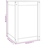 vidaXL Boîte à linge Marron miel 44x44x66 cm Bois massif de pin