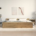 vidaXL Cadre de lit Artisan Chêne 200x200 cm Bois d'ingénierie