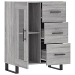 vidaXL Buffet sonoma gris 69 5x34x90 cm bois d'ingénierie