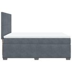 vidaXL Sommier à lattes de lit et matelas Gris foncé 160x200cm Velours