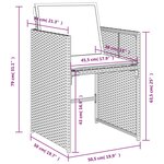 vidaXL Ensemble à manger de jardin et coussins 9 Pièces mélange beige