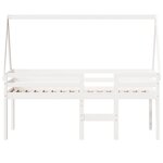 vidaXL Lit haut sans matelas blanc 90x190 cm bois de pin massif