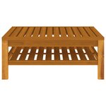 Salon de jardin meuble d'extérieur ensemble de mobilier 7 pièces avec coussin crème bois d'acacia solide 02_0017058