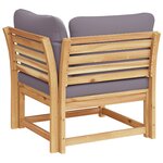 vidaXL Canapé d'angle de jardin coussins 73x73x65cm bois massif acacia
